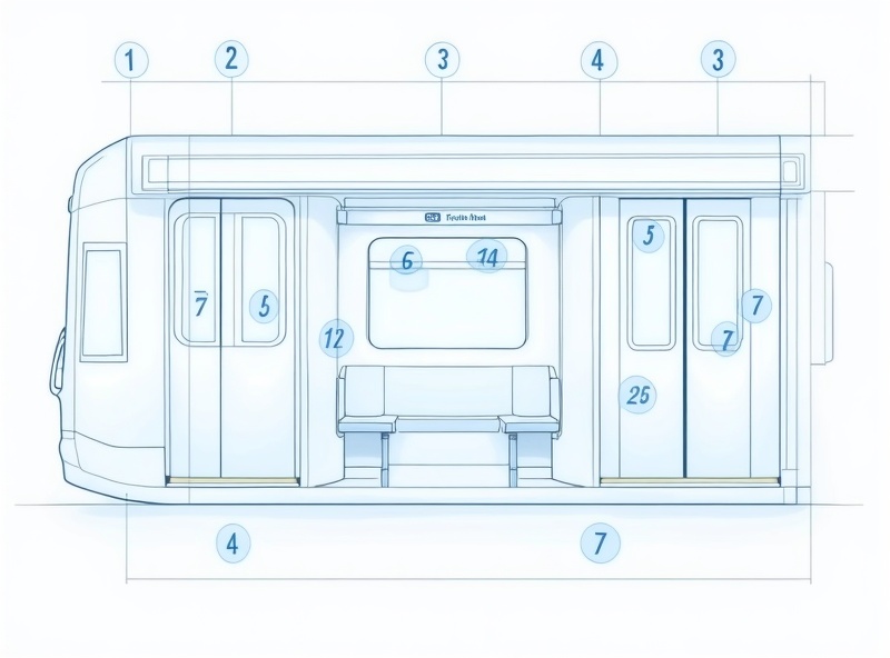 Схема расположения стикеров в вагоне метро